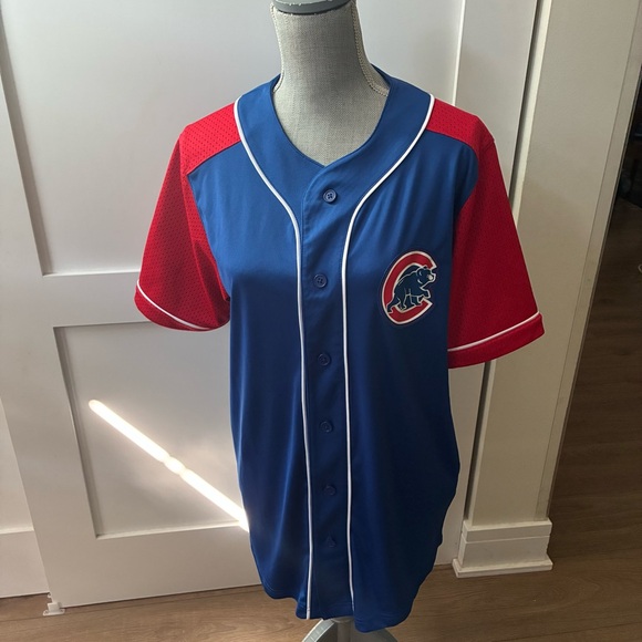 Chicago cubs Majestic Blue and Red Women's Jersey - Picture 1 of 5
